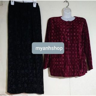 Bộ quần áo nhung cho bà cho mẹ