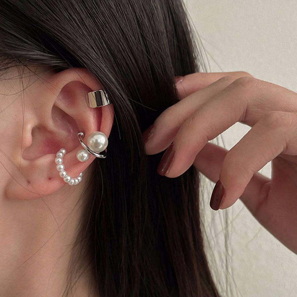 Khuyên Kẹp Sụn Tai Không Cần Bấm Lỗ Bằng Hợp Kim Hình Khối Nhỏ C Thời Trang Thanh Lịch