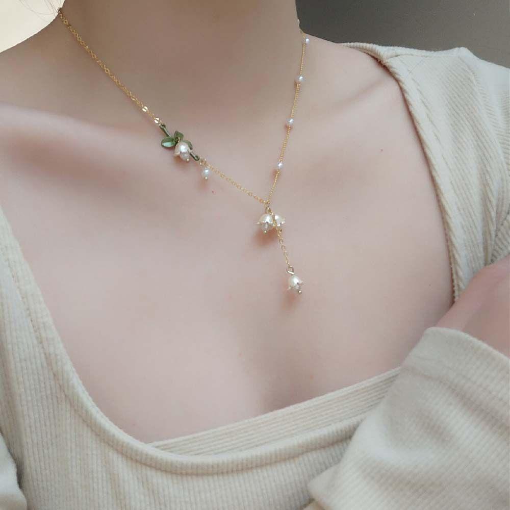 AROMA Vòng cổ Mặt Hoa Phong Lan Thời Trang Dành Cho Nữ
