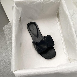 summer green flat slippers