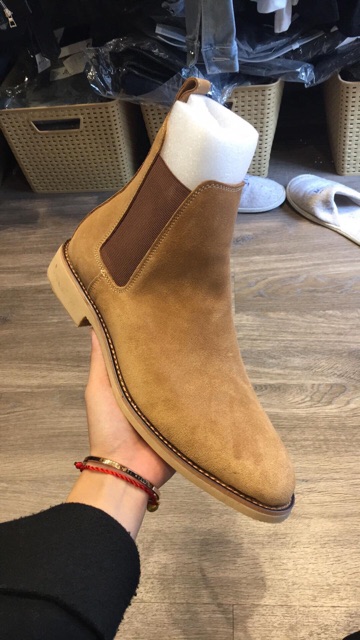 Giày chelsea boot da lộn nâu 2021 | BigBuy360 - bigbuy360.vn