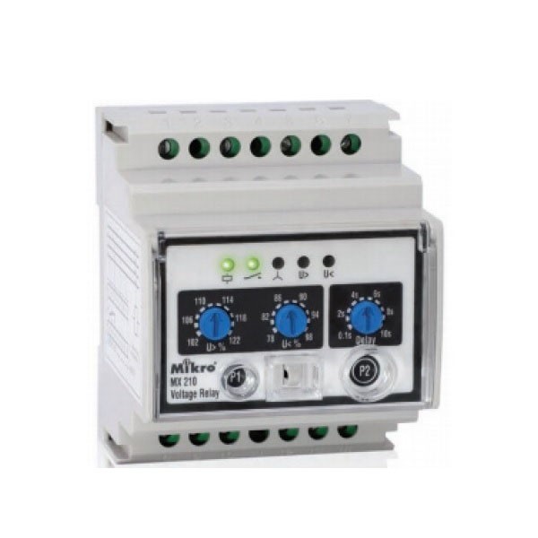 VOLTAGE RELAY RƠ-LE BẢO VỆ ĐIỆN ÁP MIKRO | MX 210-415V - bảo vệ điện áp: Quá áp, Thấp áp , Mất pha, Thứ tự pha