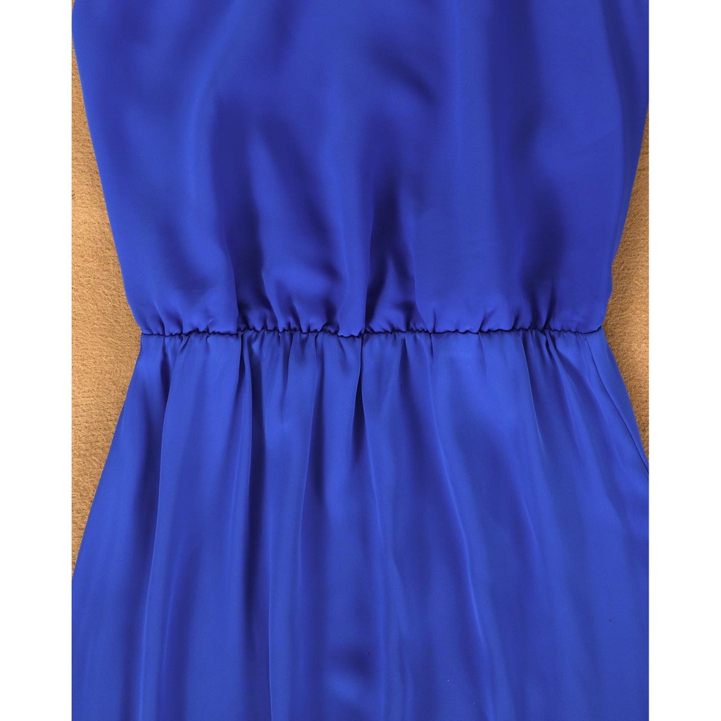 Váy maxi yếm màu xanh coban - hàng dư xịn nhà Xoài