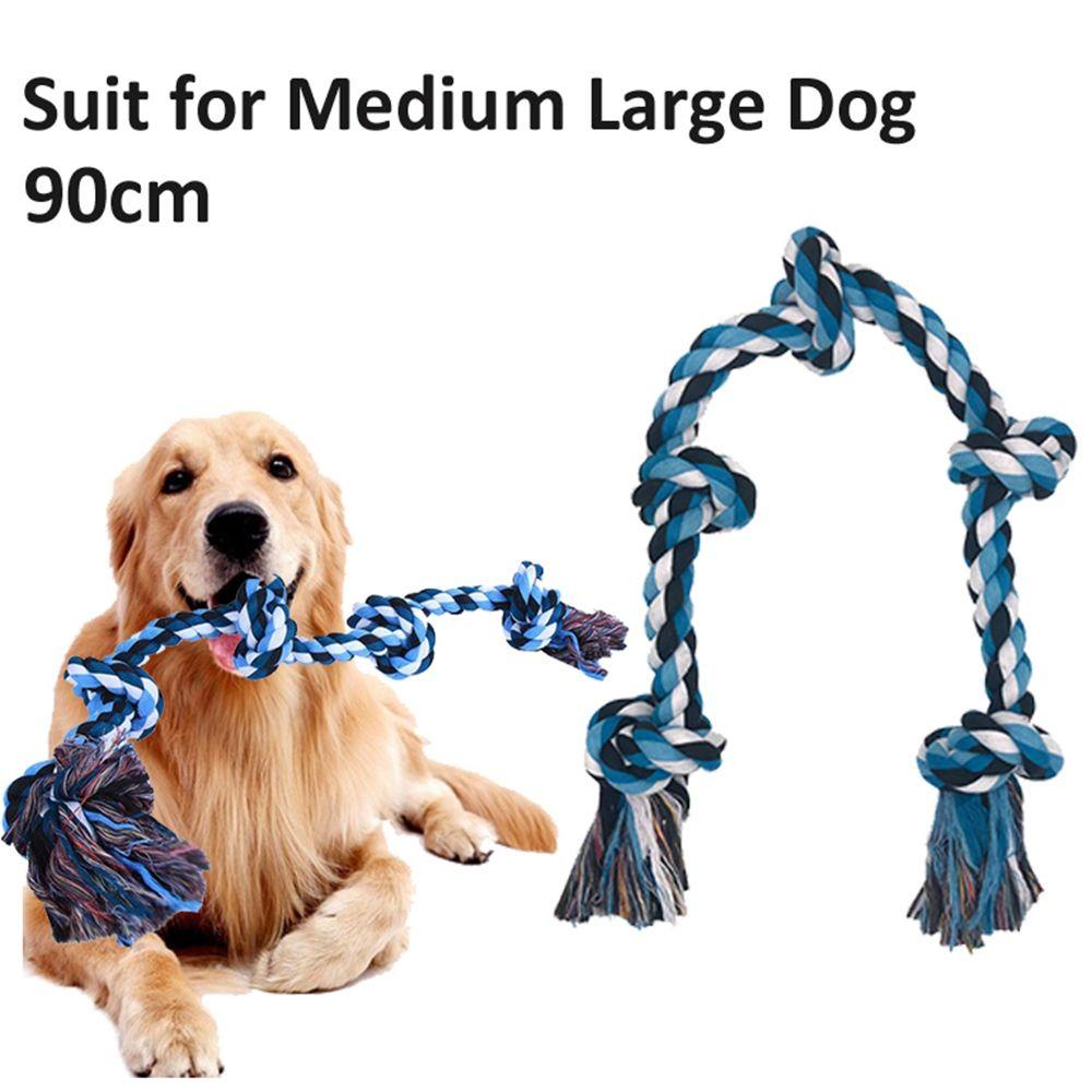 Đồ Chơi Dây Thừng Cotton Thắt Nút Huấn Luyện Thú Cưng Cắn Làm Sạch Răng