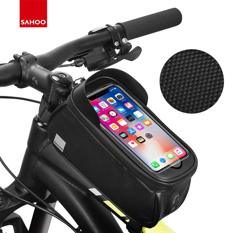 Túi gắn ống ngang dành cho xe đạp tương thích với điện thoại cảm ứng Sahoo Essential Smart Phone Top tube bag