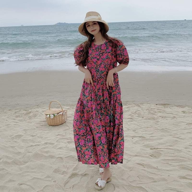 Đầm midi hoa