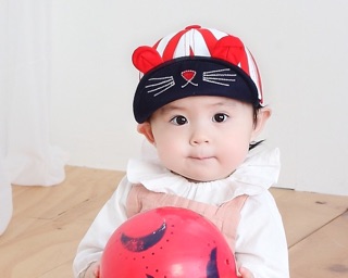 Nón/mũ mèo sọc cho bé