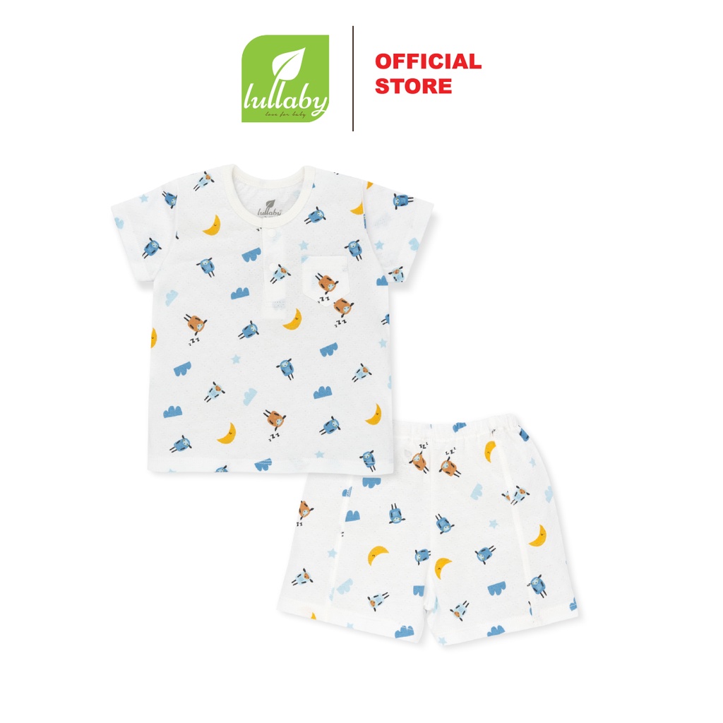 Lullaby Bộ quần áo bé trai bổ nẹp NH325M