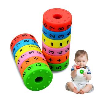 Toán học Học Vui nhộn Khối từ tính Dụng cụ học tập trẻ em đầy màu sắc Đồ chơi giáo dục sớm