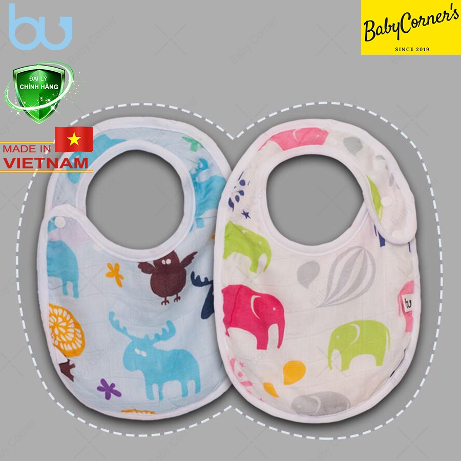 Yếm Muslin Bu Baby Cho Bé Từ Sơ Sinh