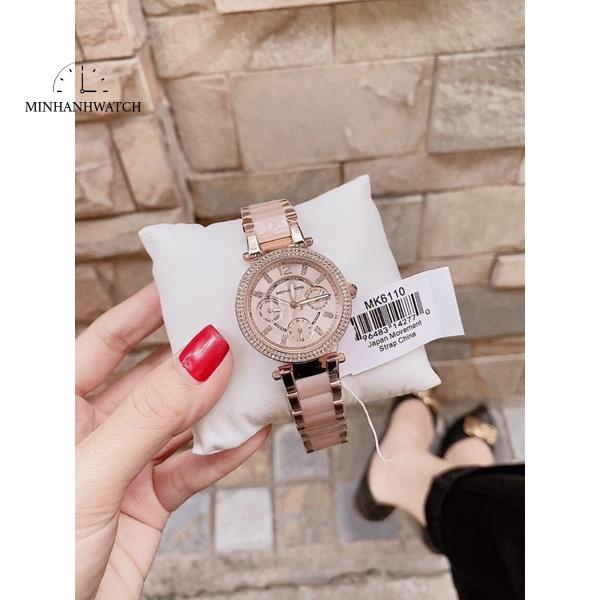 Đồng hồ inox nữ phối acetate Michael Kors Mk6110