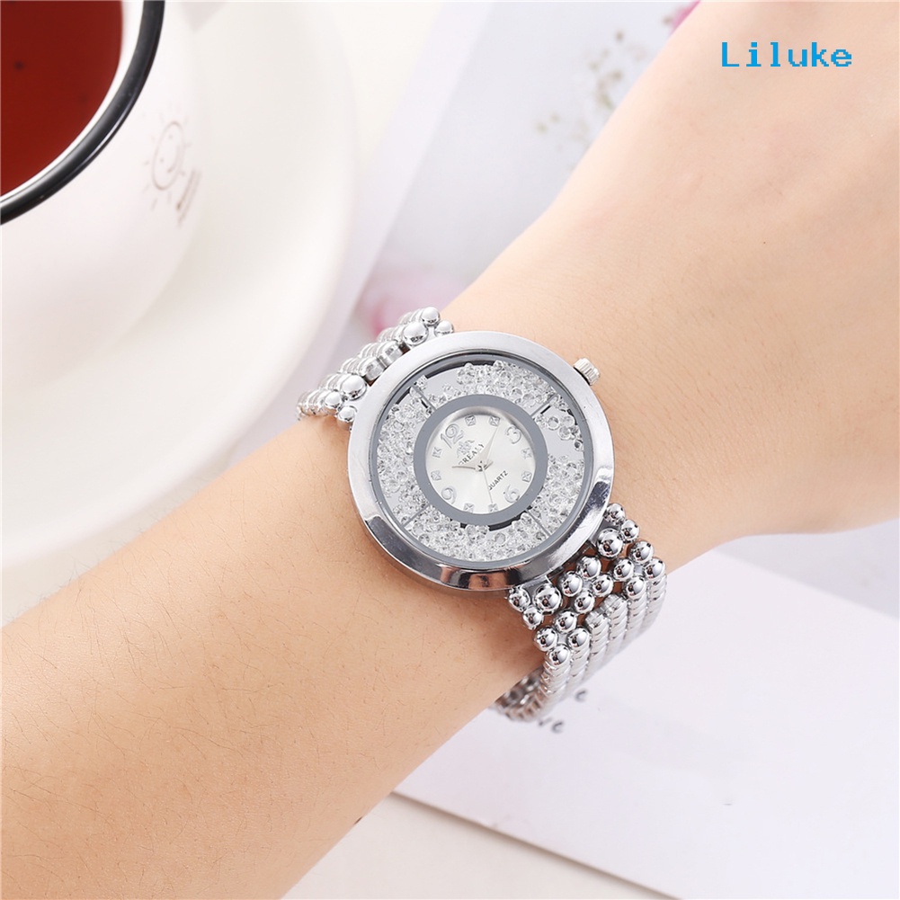 Đồng Hồ Quartz Chạy Kim Đính Đá Sang Trọng