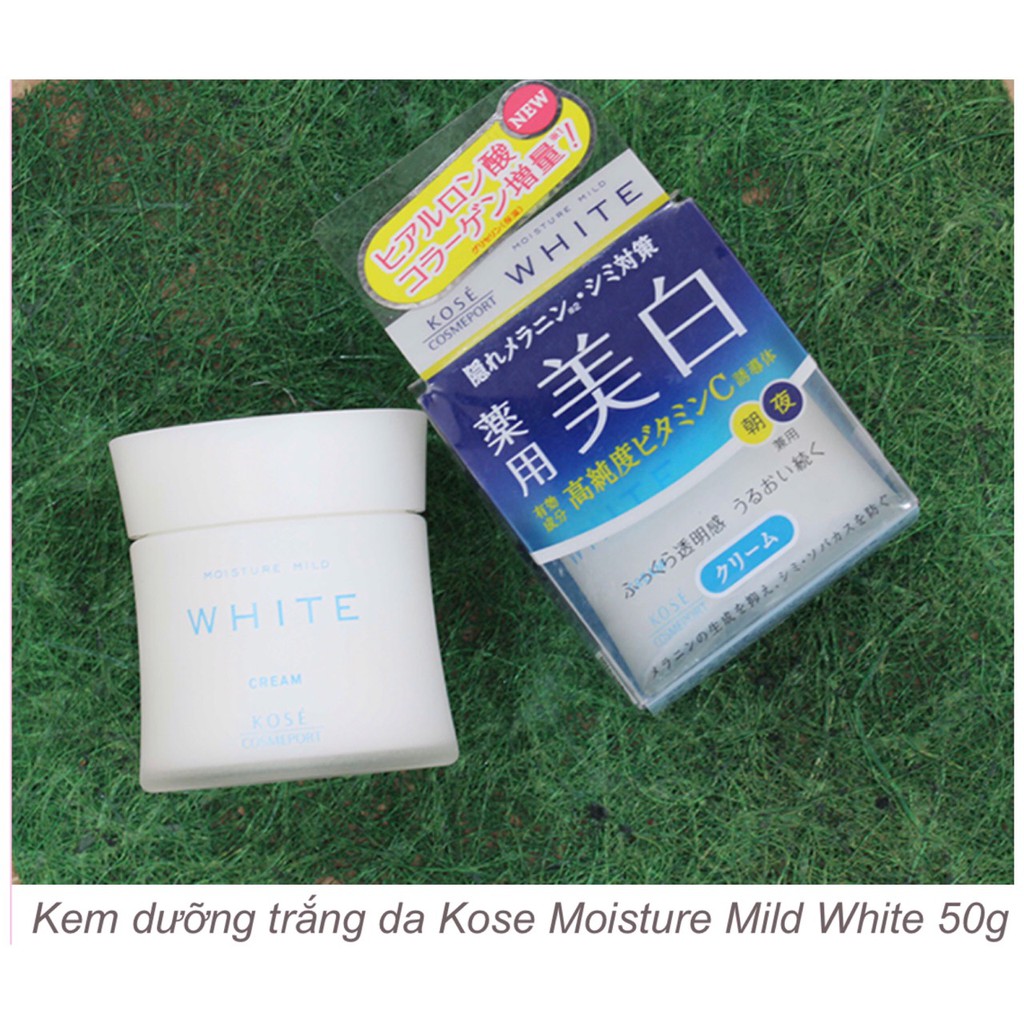 Kem dưỡng trắng da ngày và đêm Kose Moisture Mild White Cream Nhật Bản