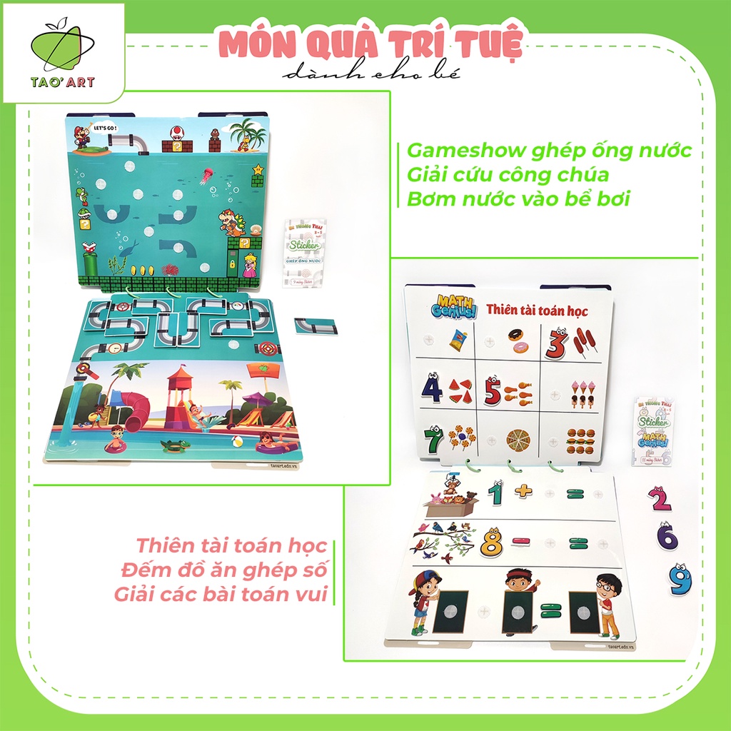 Đồ Chơi Thông Minh Cho Bé 3-5 Tuổi - Học Liệu Bóc Dán Montessori - Sách Bóc Dán Cho Bé Phát Triển Tư Duy Tại Taoart.edu.