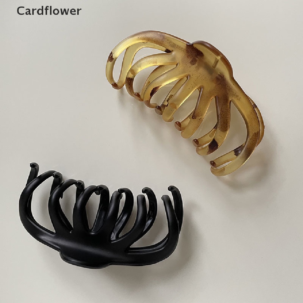 1 Kẹp Tóc Càng Cua Lớn Bằng Acrylic Màu Trơn Thanh Lịch Cho Nữ