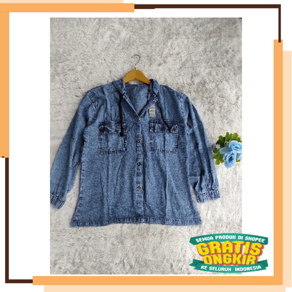 Crop Bóng Chày Nút Olin | Varsity Phong Cách Hàn Quốc | Quần Áo Nữ | Áo Khoác Nữ | Vật Liệu Lông Cừu | Áo Khoác Jean Có Mũ Trùm Thời Trang Cho Nữ M-XXL LD 110cm