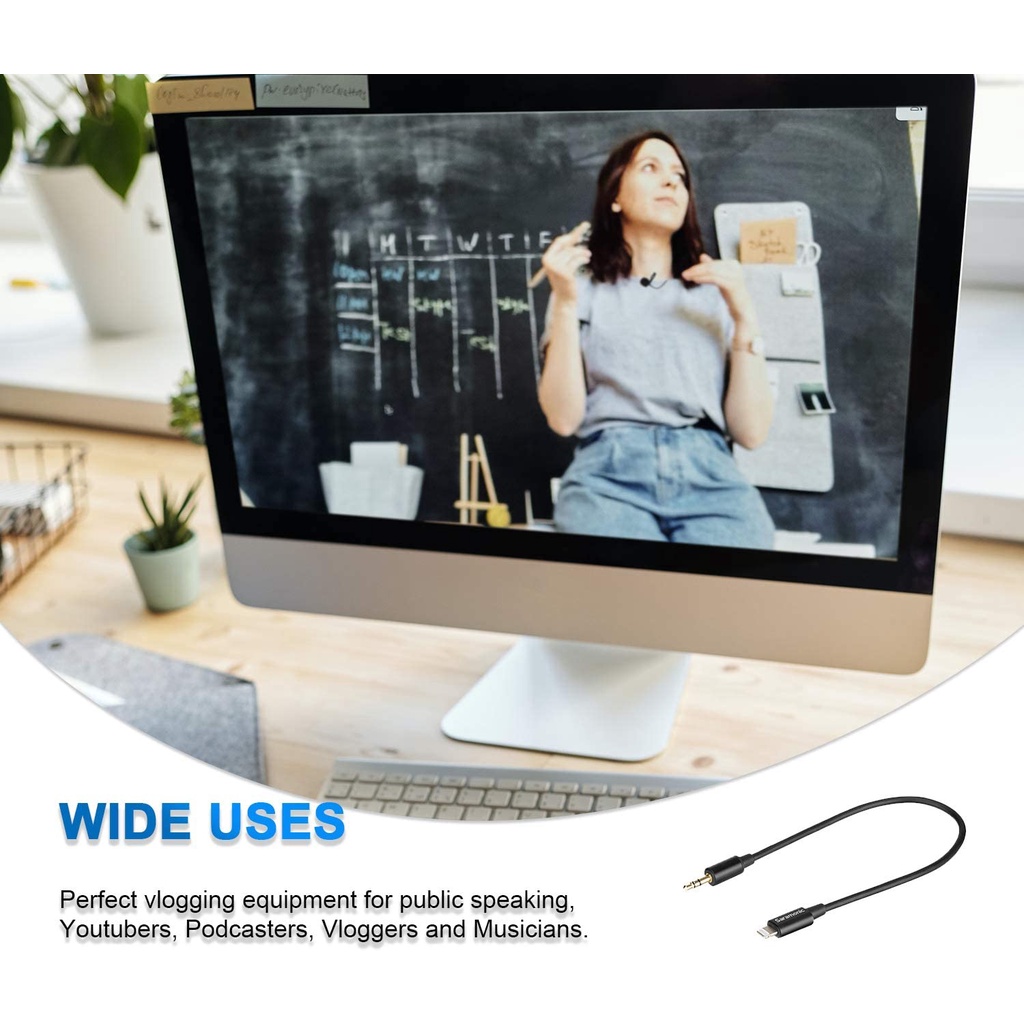 Saramonic Lavmicro U1A, Micro Thu Âm Cổng Lighning Dùng Cho Thiết Bị IOS - Hàng Chính Hãng