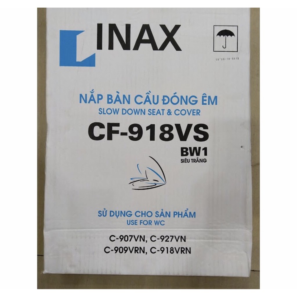 NẮP BỒN CẦU RƠI ÊM INAX CF-918VN GẮN BỒN CẦU AC907,AC927,AC909,AC918 CHÍNH HÃNG