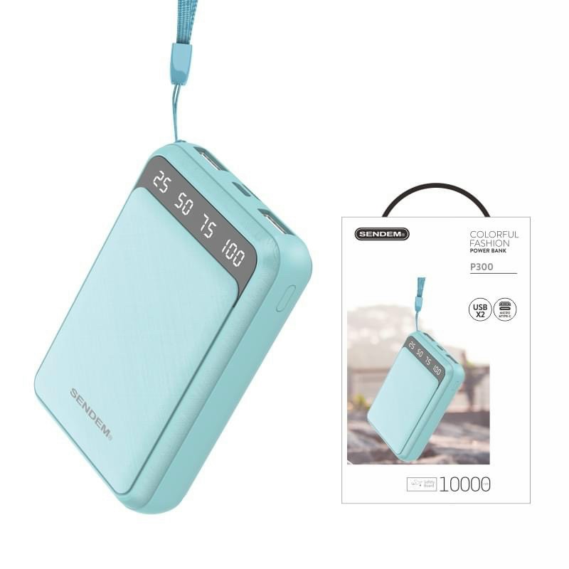 Sạc dự phòng Sendem P300 - Pin Dung lượng 10.000 mAH - Hàng nội địa chính hãng -Hỗ trợ sạc nhanh