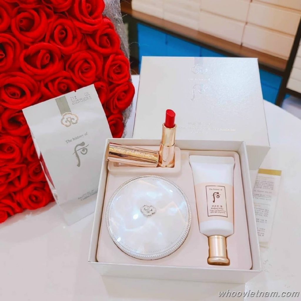 Set Phấn Nước Whoo Seol Radiant White Tone Up Sun Cushion Special Dưỡng Trắng, Cải Thiện Nếp Nhăn, Chống Lão Hóa