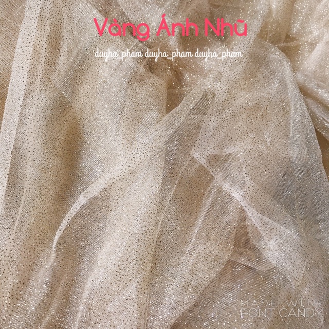 VẢI LƯỚI KIM SA LI TI LẤP LÁNH