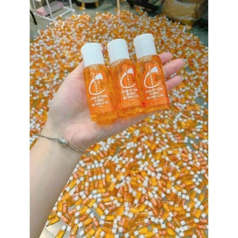 Serum vitamin c cấy trắng mix lá vàng