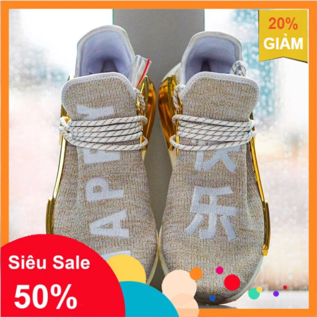 [XẢ KHO] [FREE SHIP] Giày Sneaker Human Race China Gold Happy Full Box Dành Cho Nam Nữ ! ☑ ₁