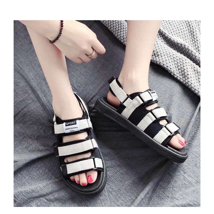 (Có 3 Màu) Sandal nữ nam 3 quai trơn cao cấp Fullsize 35-44 - dép quai hậu học sinh mới về 2021