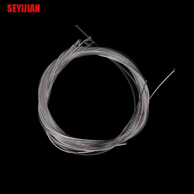 (SEY) 6Pcs Guitar Strings Nylon Silver Plating Set Super Light For Acoustic Guitar