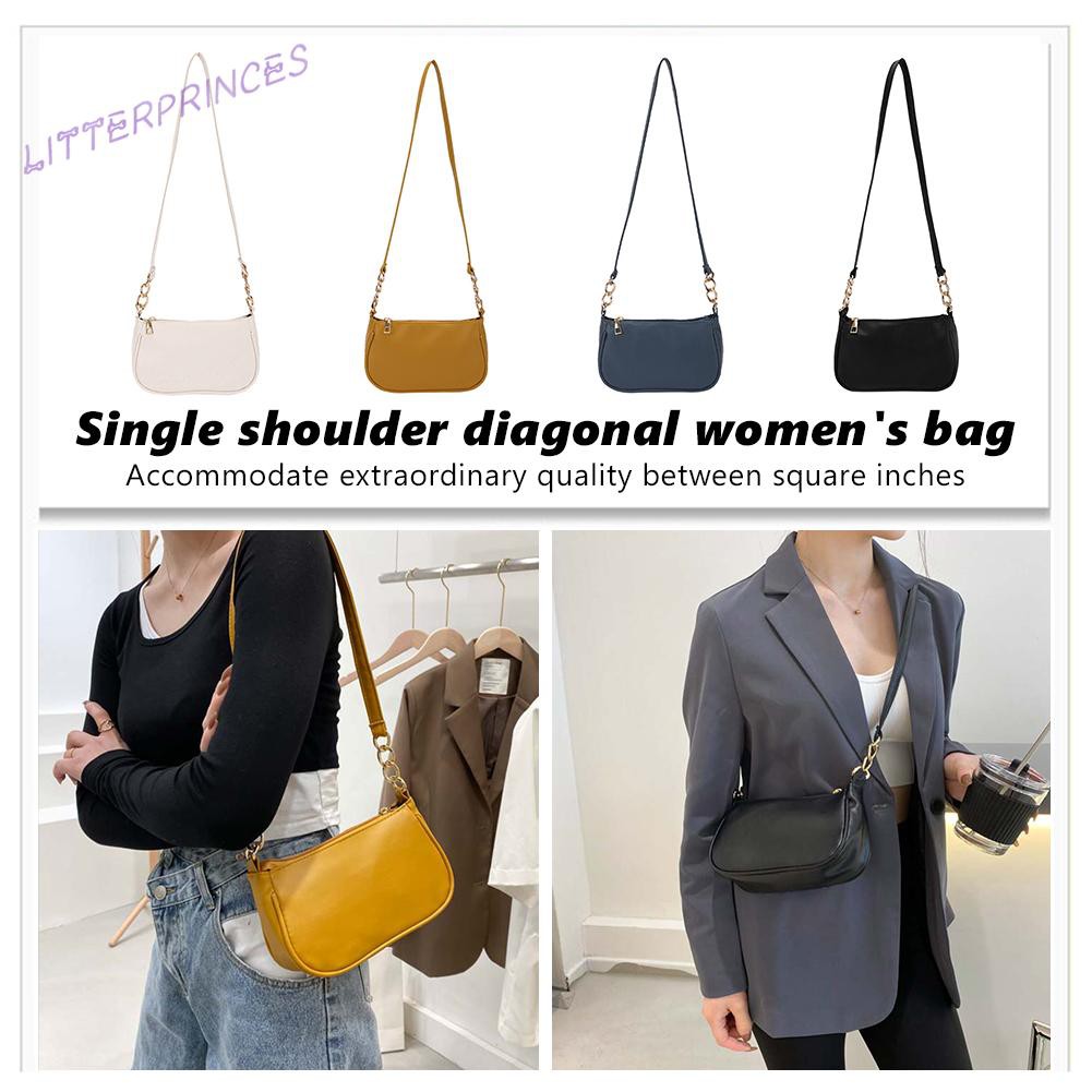 Litterprinces Women PU Leather Shoulder Crossbody Bag Vintage Solid Color Handbags Purse