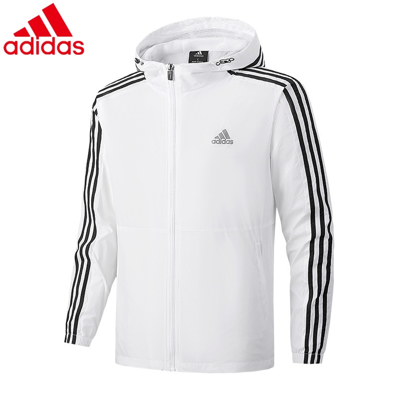 Áo Khoác Thể Thao Adidas 100% Chính Hãng Phối Lưới Thoáng Khí Có Mũ Trùm Cá Tính Dành Cho Nam