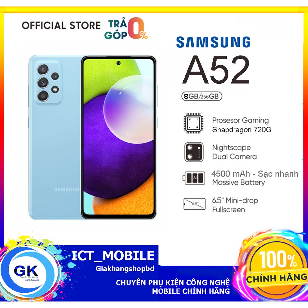 Điện thoại Samsung Galaxy A52 (8GB/256GB) - Hàng Chính Hãng