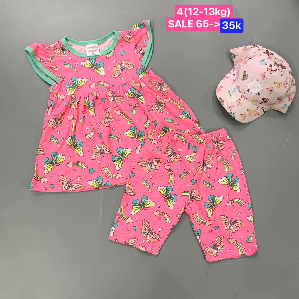 (lẻ sz 25-35k)Bộ bé gái cánh tiên chất cotton xuất 4c xinh, mát