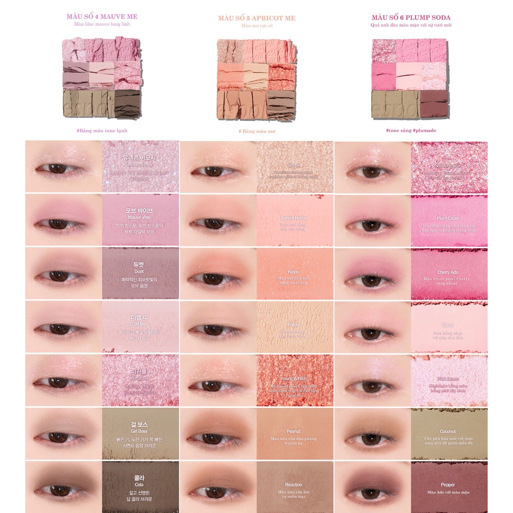 Bảng phấn mắt 7 màu Espoir Real Eye Palette 7.1gr