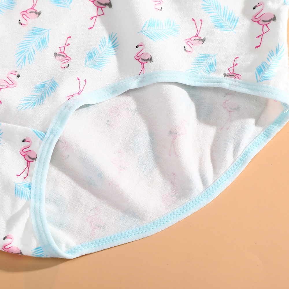 Quần lót AIJOLEN lưng cao in họa tiết chim hạc cho nữ size M-2XL
