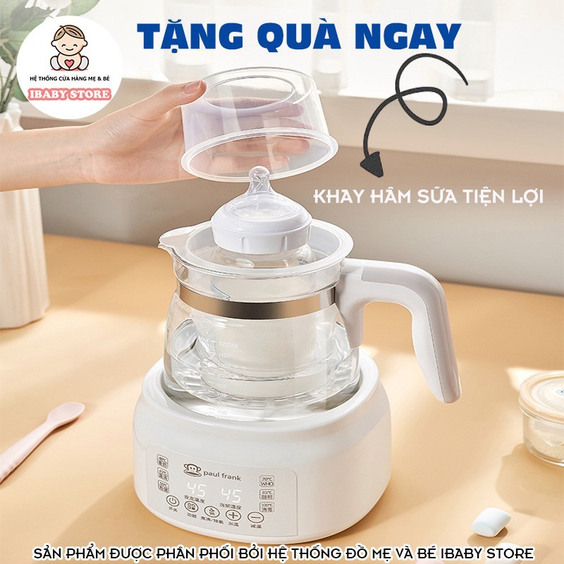 [TẶNG KHAY HÂM SỮA] Máy Hâm Nước Pha Sữa PAUL FRANK Điều Chỉnh Nhiệt Độ Thông Minh, Khử Clo Nước, Tiệt Trùng Bình Sữa