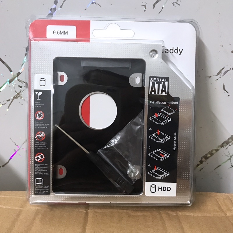 Khay Gắn Ổ Cứng SSD Caddy Bay Mỏng 9.5mm Và Dày 12.7mm