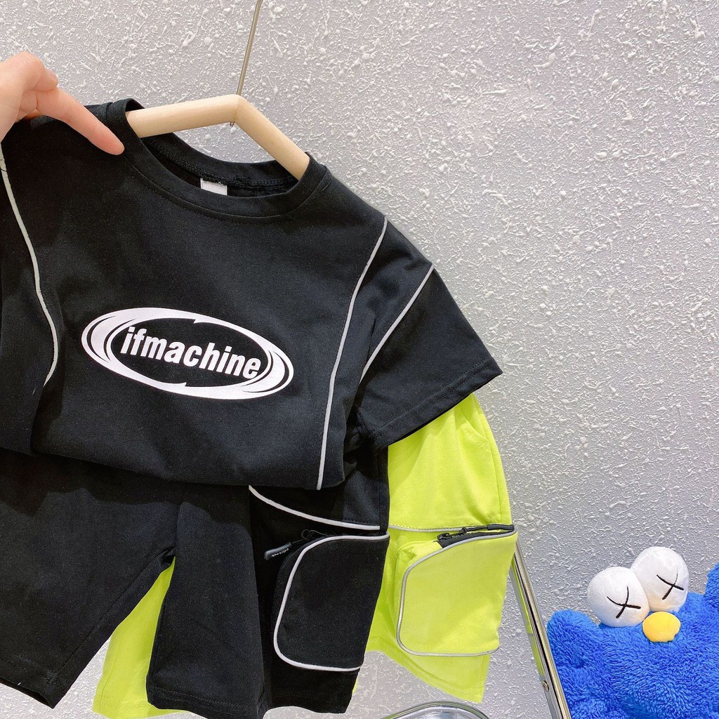 Đồ bộ hè thể thao bé trai Binbon-kids,  quần áo bé trai QATET02 chất cotton mềm cho bé từ 6-27kg