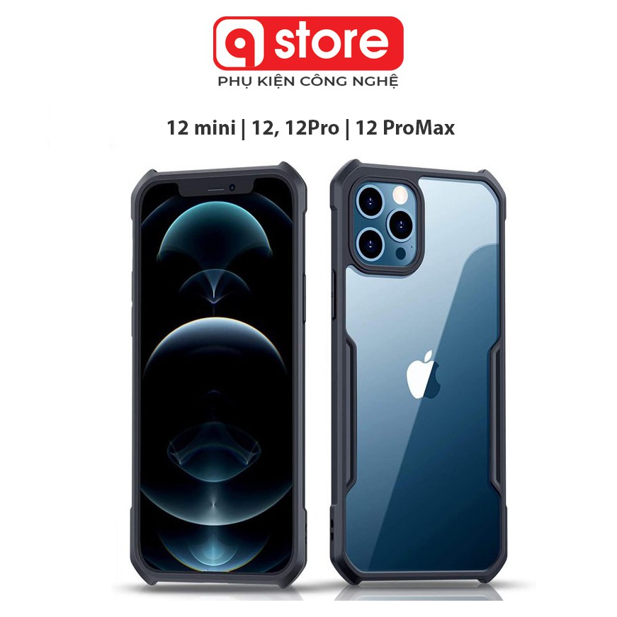 Ốp lưng chống sốc iPhone 12 Promax, 12 Pro, 12 - Ốp XUNDD chính hãng cho iPhone 12 Viền TPU lưng trong suốt