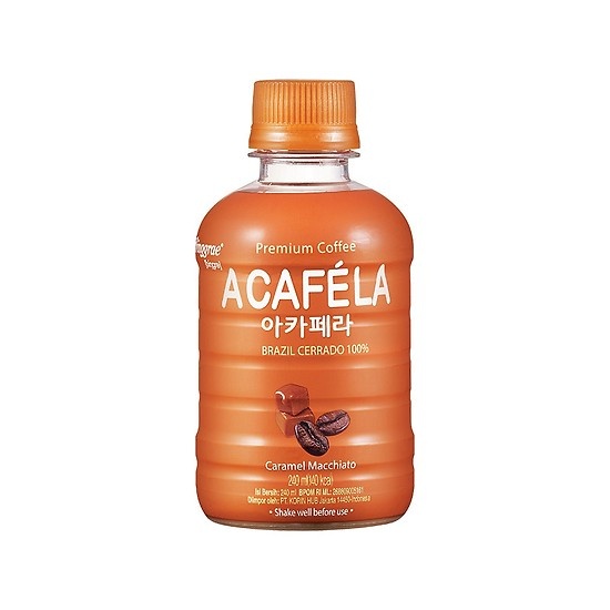 Cà Phê Sữa Acafela Vanilla Latte Binggrae Chai 240ml 2 Vị Caramel Machiato + Vanilla Latte Hàn Quốc | Vương Phủ Tỉnh