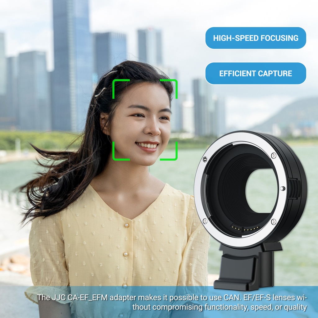 JJC EF-EOS M Bộ Chuyển Đổi Ống Kính Máy Ảnh Lấy Nét Tự Động Để Gắn Ống Kính Ngàm Canon EF EF-S Vào Máy Ảnh Không Gương Lật Ngàm Canon EOS M