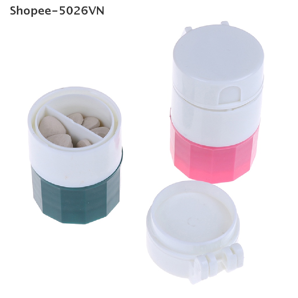 Hộp Đựng Thuốc 4 Trong 1 Chia Ngăn Tiện Dụng