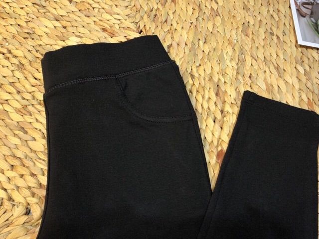 Quần Legging trơn 4 túi vải cotton dẻo