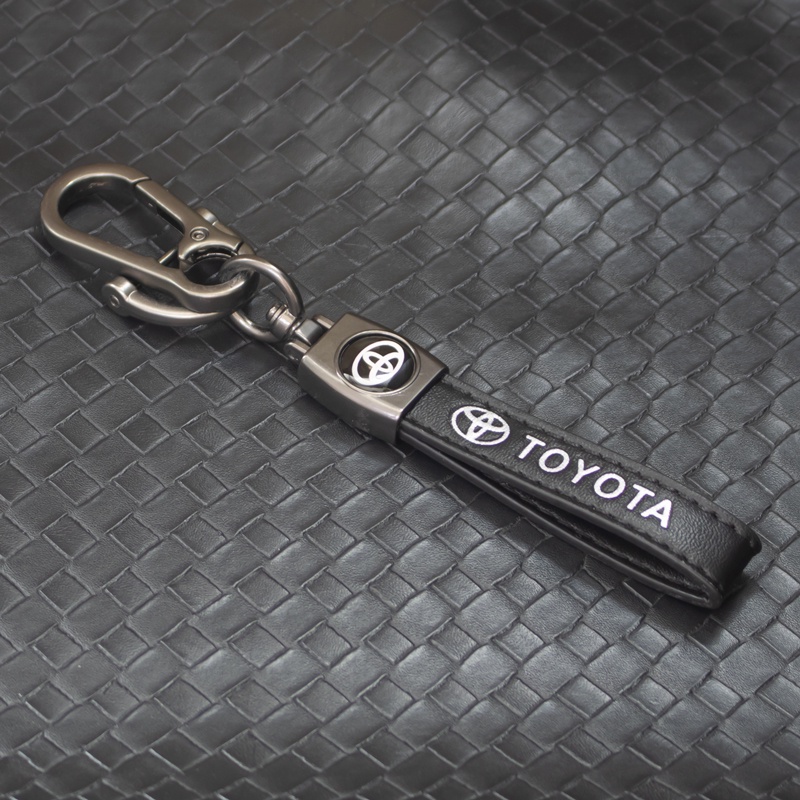 1 Móc Khóa Kim Loại Và Da PU Cao Cấp Cho Xe Hơi Toyota Corolla Yaris Aygo Prius RAV4 Camry Auris