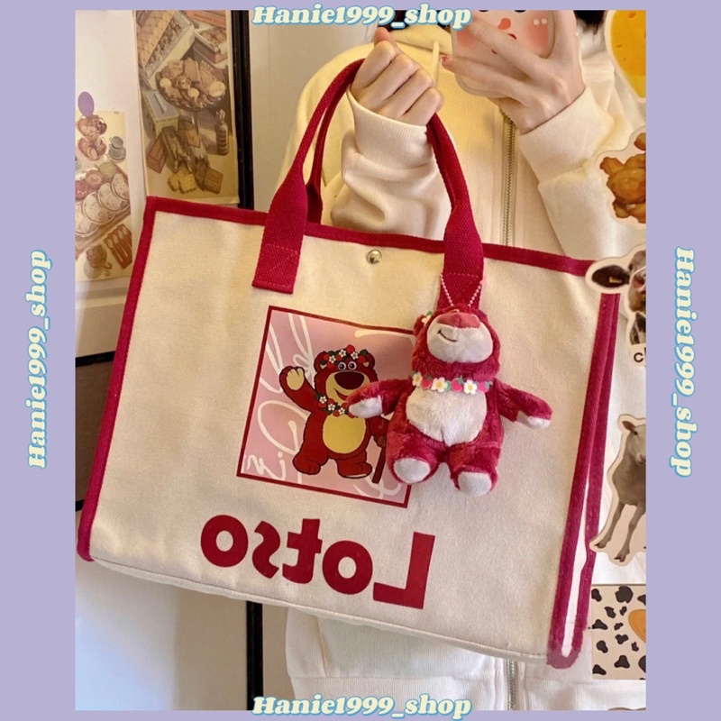 TÚI GẤU DÂU LOSTO 🍓 Size 35cm Đựng cả thế giới ⚡️⚡️ A