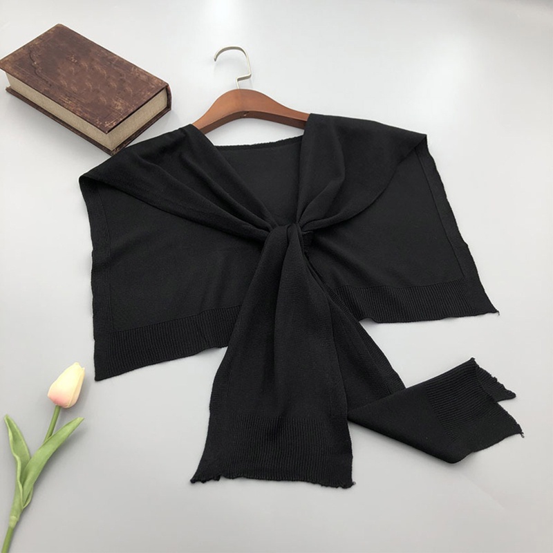 Khăn Choàng Thắt Nút Màu Trơn Chống Gió Chống Lạnh Mùa Đông Cho Nữ
