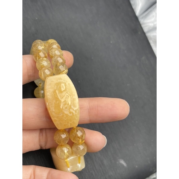 Vòng tay tam hợp đá ngọc hoàng long HANMYNGHE