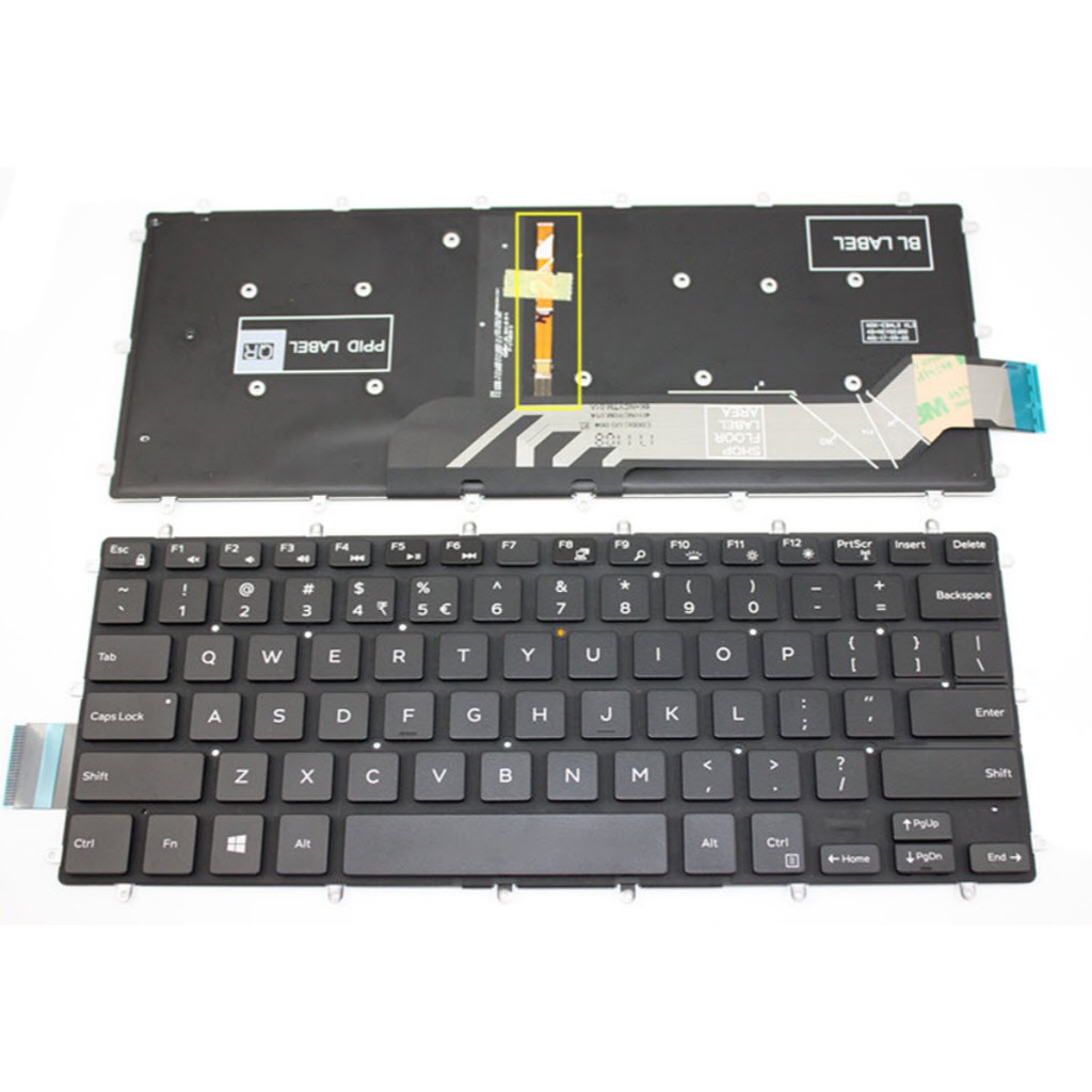 Bàn Phím Laptop Dell Inspiron 15-5000 5368 5370 5373 5378, 15-7000 7378 7460 7466 7467 7560 7569 7579 7460 – 7466 - Đèn