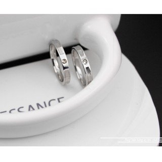 Nhẫn inox cặp đôi đẹp giá rẻ có hột