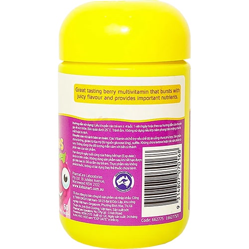 Kẹo dẻo Nature's Way Kids Smart Vita Gummies Multi Vitamin + Vegies bổ sung vitamin tổng hợp cho bé